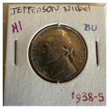1938-S JEFFERSON NICKEL BU