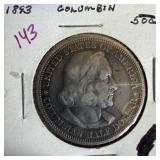 1893 COLUMBIAN EXPO SILVER HALF DOLLAR