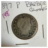 1897 BARBER SILVER QUARTER