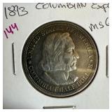 1893 COLUMBIAN EXPO SILVER HALF DOLLAR