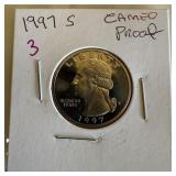 1997-S CAMEO PROOF QUARTER