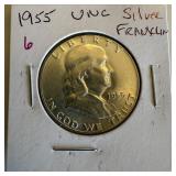 1955 UNC SILVER FRANKLIN HALF DOLLAR