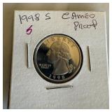 1998-S CAMEO PROOF QUARTER