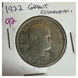 1922 COMMEM GRANT COMMEM SILVER HALF DOLLAR