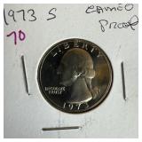 1973-S CAMEO PROOF WASHINGTON QUARTER