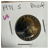 1971-S PROOF WASHINGTON QUARTER