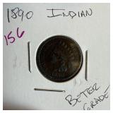1890 INDIAN HEAD PENNY CENT