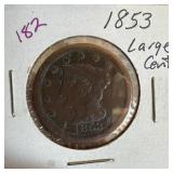 1853 LARGE CENT