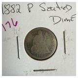 1882 SEATED LIBERTY SILVER DIME