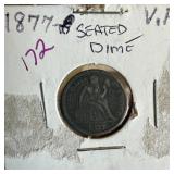1877 SEATED LIBERTY SILVER DIME