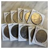 QTY 10 MIXED DATE IKE DOLLARS