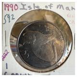 1990 ISLE OF MAN 1 CROWN