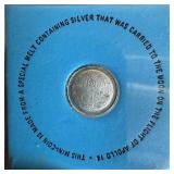 THIS SILVER COIN HAS METAL TRAVELED TO THE MOON