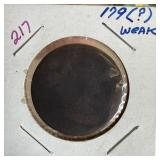 179? DRAPED BUST CENT