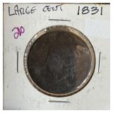 1831 LARGE CENT COIN