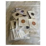 QTY 75 CARDED WHEAT PENNIES CENTS