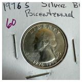 1976-S SILVER BU BICENTENNIAL WASHINGTON QUARTER