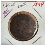 1839 LARGE CENT