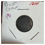 1834 CAPPED BUST SILVER DIME