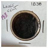 1838 LARGE CENT