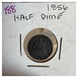 1856 SEATED LIBERTY SILVER HALF DIME