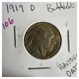 1919-D BUFFALO NICKEL HARDER DATE