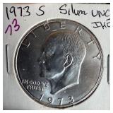 1973-S UNC SILVER IKE DOLLAR