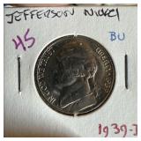 1939-D JEFFERSON NICKEL BU