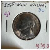 1939-S JEFFERSON NICKEL BU