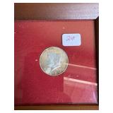 1964 JFK SILVER HALF DOLLAR FRAMED