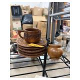VINTAGE TREEN CARVED WOOD ITEMS