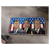 VINTAGE TAPESTRY / RUG KENNEDY BROS & MLK JR