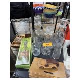 LOT OF LIQUOR DECANTERS / WINE BOTTLE OPENER