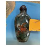 REVERSE PAINTED CHINESE SNUFF OPIUM BOTTLE