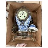 ANTIQUE DELFT BLUE POTTERY CLOCK NOTE