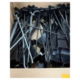 BOX OF METAL STORE RACKS / HANGERS