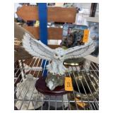 MARURI PORCELAIN BIRDS FIGURINE SNOWY OWL