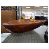 LARGE CARVED WOOD BOWL