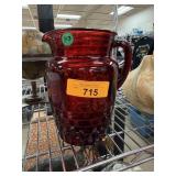 ANCHOR HOCKING ROYAL WINDSOR RUBY RED PITCHER