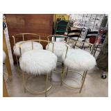 2PC FURRY STOOLS