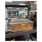 ANTIQUE WOOD BOX FOR F.H. AYRES LAWN BOWLS