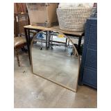 GOLD TONE ARCHED WALL MIRROR