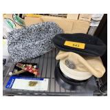 LOT OF MILITARY MIXED HATS / RIBBONS ETC