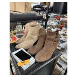 2 PAIRS OF BOOTS SAM EDELMAN & RALPH LAUREN