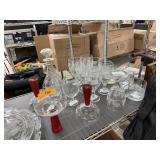 LARGE LOT OF GLASSWARE / CHRISTMAS ETC