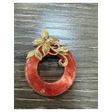CHINESE RED JADE PENDANT
