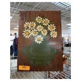 ORIGINAL PAINTING ON BOARD FLOWERS