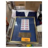 FRAMED STAMP DISPLAY & TEXAS FLAG FRAMED STAMP DISPLAY & TEXAS FLAG
