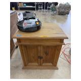RUSTIC WOOD SIDE TABLE W CABINET RUSTIC WOOD SIDE TABLE W CABINET