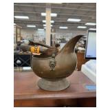VINTAGE POSS ANTIQUE COPPER COAL SCUTTLE VINTAGE POSS ANTIQUE COPPER COAL SCUTTLE